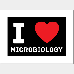 I Love Heart Microbiology Posters and Art